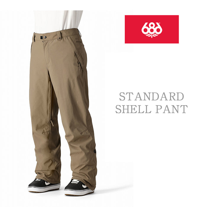 686 six eight six 24-25 Collection STANDARD SHELL PANT 早期予約 スノーボード ウェア シックスエイトシックス ロクハチロク スノーボードウェア カービング パウダー バックカントリー グラトリ メンズ