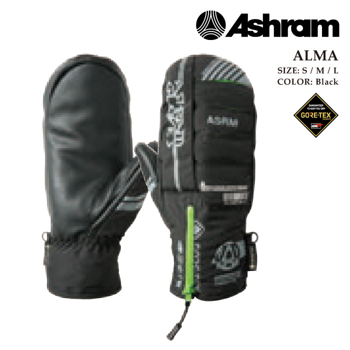 スノーボード ミット アシュラム ASHRAM ARMA Black アルマ ミトン グローブ 手袋 メンズ レディース 24-25 日本正規品