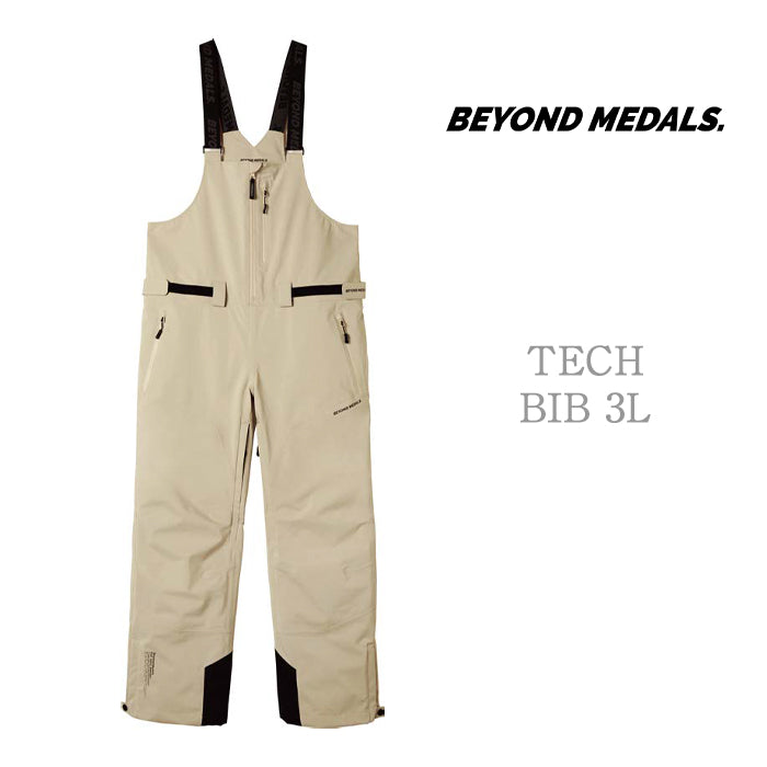 BEYOND MEDALS Tech Bib 3L 24-25 早期予約 スノーボード ウェア ビヨンドメダルズ テックビブパンツ 3レイヤー カービング グラトリ ラントリ バックカントリー パウダー メンズ レディース ユニセックス