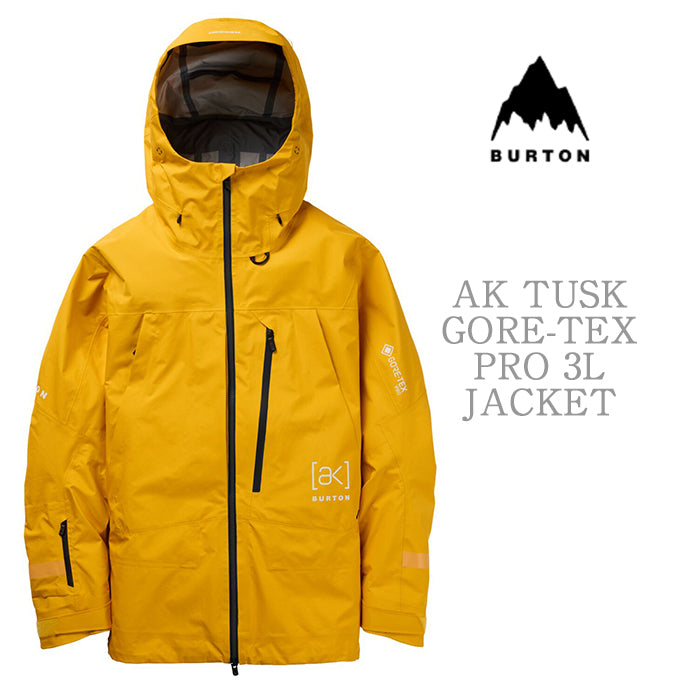 BURTON [ak] コレクション Men's Burton [ak] Tusk GORE-TEX Pro 3L Jacket Goldenrod バートン AK メンズウェア タスクジャケット ゴアテックスプロ スノーボード ジャケット メンズ