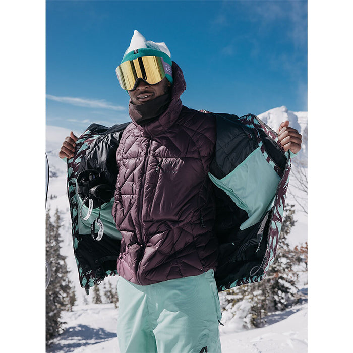 Burton AKフード付きスキージャケット紫/レッド Burton AKフード付きスキージャケット紫/レッド