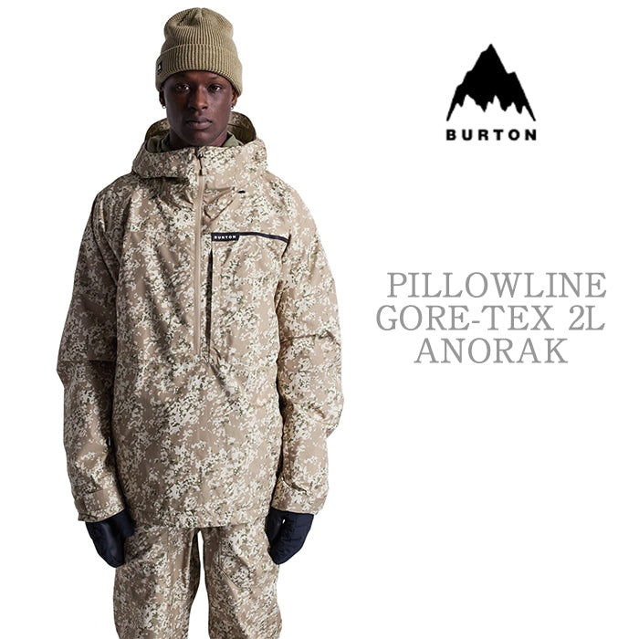 BURTON  Men's Burton Pillowline GORE-TEX 2L Anorak Jacket Snowfall Camo バートン メンズウェア ゴアテックス ピローラインアノラックジャケット スノーボード アノラック ジャケット メンズ