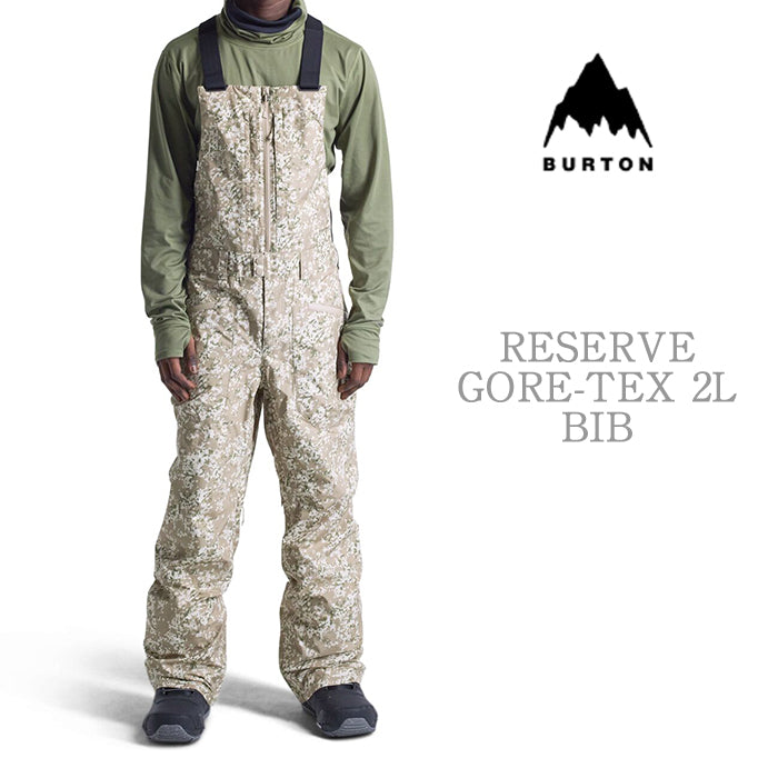 BURTON  Men's Burton Reserve GORE-TEX 2L Bib Pants Snowfall Camo バートン メンズウェア ゴアテックス リザーブビブパンツ スノーボード パンツ メンズ