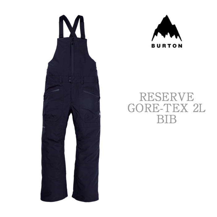 早期予約受付中 BURTON 24-25 Men's Burton Reserve GORE-TEX 2L Bib Pants True Black バートン メンズウェア ゴアテックス リザーブビブパンツ スノーボード パンツ メンズ