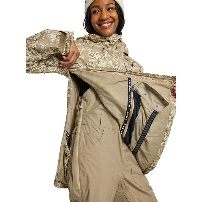 BURTON  Women's Burton Pillowline GORE-TEX 2L Anorak Jacket Snowfall Camo バートン ウイメンズウェア ピローラインアノラックジャケット ゴアテックス スノーボード ジャケット レディース