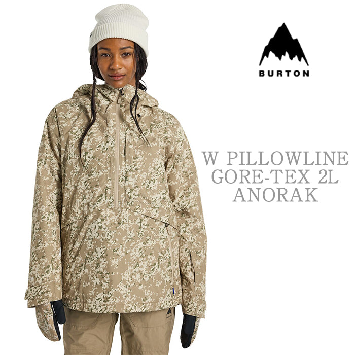 BURTON  Women's Burton Pillowline GORE-TEX 2L Anorak Jacket Snowfall Camo バートン ウイメンズウェア ピローラインアノラックジャケット ゴアテックス スノーボード ジャケット レディース