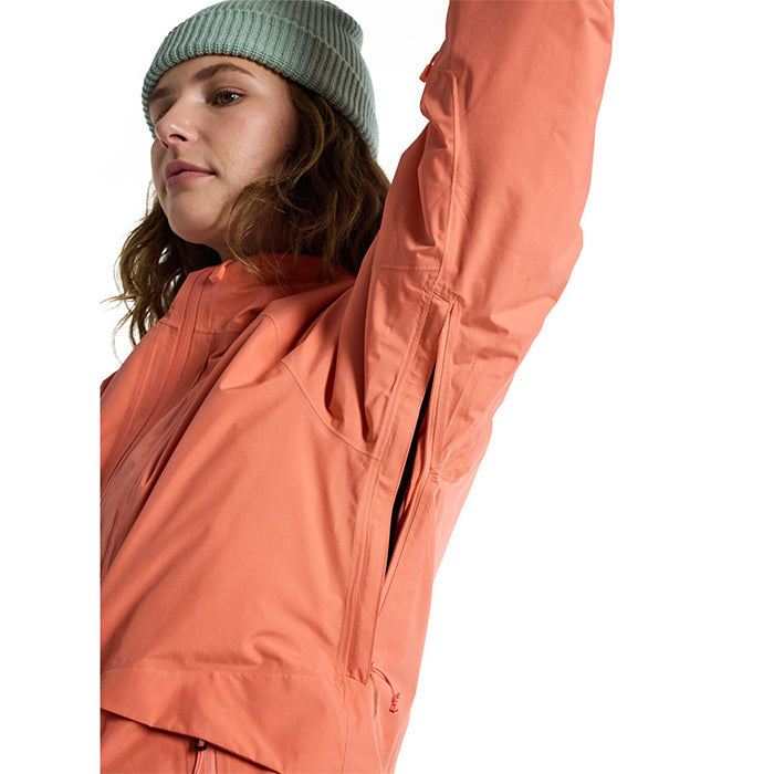 BURTON  Women's Burton Pillowline GORE-TEX 2L Anorak Jacket Peach Echo バートン ウイメンズウェア ピローラインアノラックジャケット ゴアテックス スノーボード ジャケット レディース