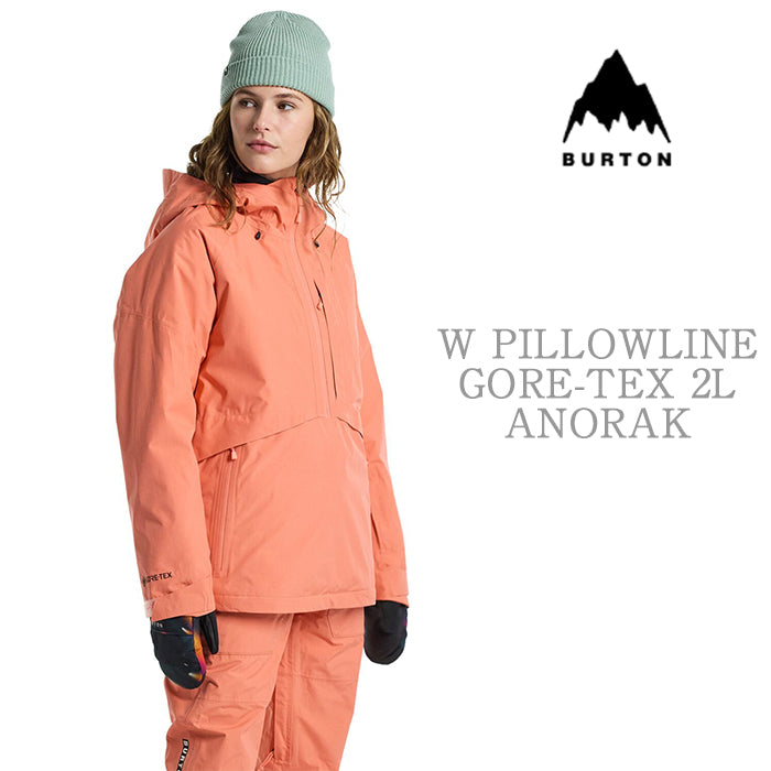 BURTON  Women's Burton Pillowline GORE-TEX 2L Anorak Jacket Peach Echo バートン ウイメンズウェア ピローラインアノラックジャケット ゴアテックス スノーボード ジャケット レディース