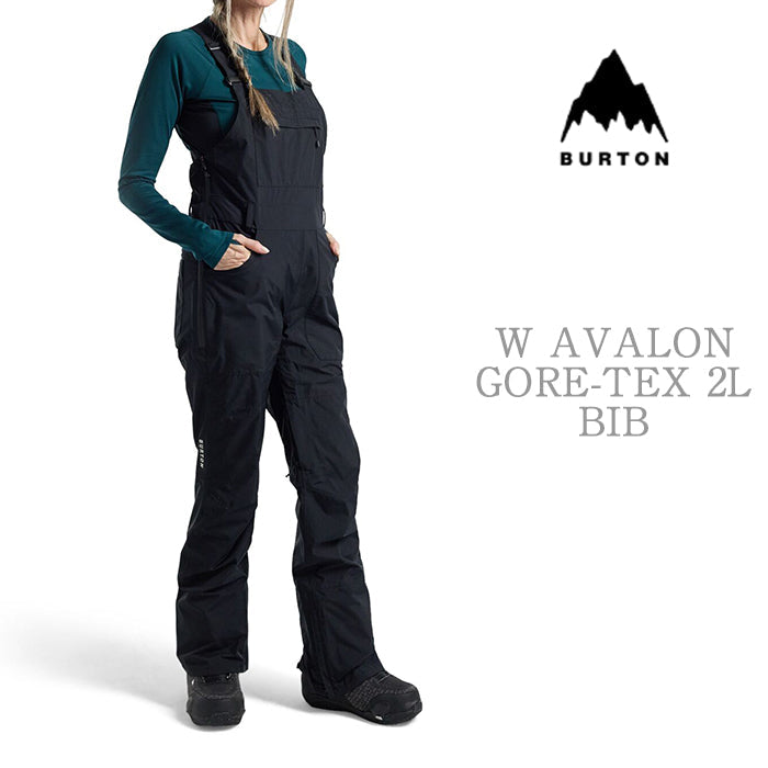 BURTON  Women's Burton Avalon GORE-TEX 2L Bib Pants True Black バートン ウイメンズウェア アヴァロン ビブパンツ ゴアテックス スノーボード パンツ レディース