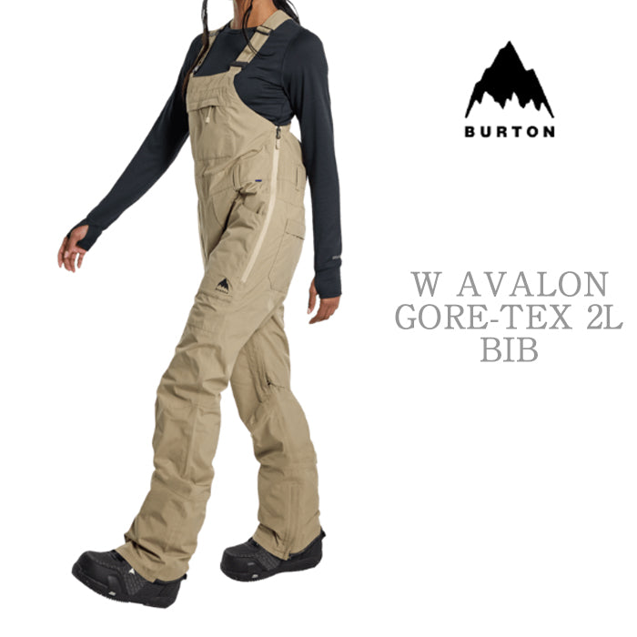 BURTON  Women's Burton Avalon GORE-TEX 2L Bib Pants Summit Taupe バートン ウイメンズウェア アヴァロン ビブパンツ ゴアテックス スノーボード パンツ レディース