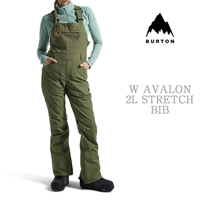 BURTON  Women's Burton Avalon 2L Stretch Bib Pants Forest Moss バートン ウイメンズウェア アヴァロンストレッチビブパンツ スノーボード ビブパンツ レディース