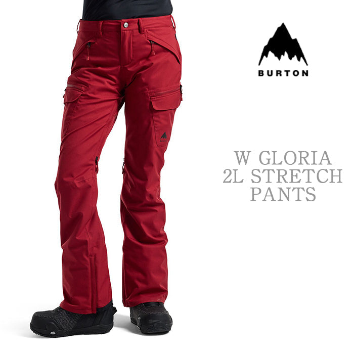 BURTON  Women's Burton Groria 2L Stretch Pants Deep Red バートン ウイメンズウェア グロリアストレッチパンツ スノーボード パンツ レディース