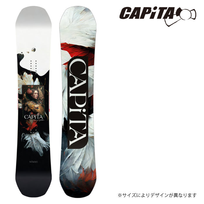 Capita Snowboarding 24-25 Birds of a Feather  キャピタ バーズオブアフェザー The Mothership マザーシップ 自社工場 オールマウンテン フリースタイル ハイブリッドキャンバー カービング 地形 パウダー バックカントリー グラトリ ラントリ パーク スノーボード レディースボード