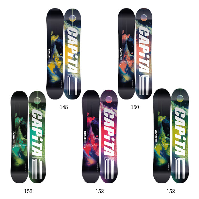 Capita Snowboarding 24-25 Outerspace Living  キャピタ アウタースペースリビング The Mothership マザーシップ 自社工場 オールマウンテン フリースタイル ハイブリッドキャンバー カービング 地形 パウダー バックカントリー グラトリ ラントリ パーク スノーボード メンズボード