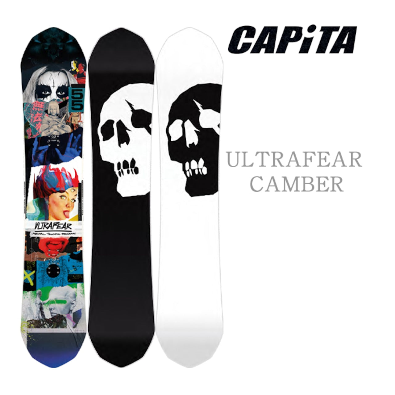 Capita Snowboarding 24-25 Ultrafear  キャピタ ウルトラフィア The Mothership マザーシップ 自社工場 オールマウンテン フリースタイル ハイブリッドキャンバー カービング 地形 パウダー バックカントリー グラトリ ラントリ パーク スノーボード メンズボード