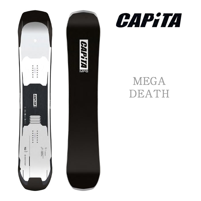 Capita Snowboarding 24-25 Mega Death  キャピタ メガデス The Mothership マザーシップ 自社工場 オールマウンテン フリースタイル ハイブリッドキャンバー カービング 地形 パウダー バックカントリー グラトリ ラントリ パーク スノーボード メンズボード