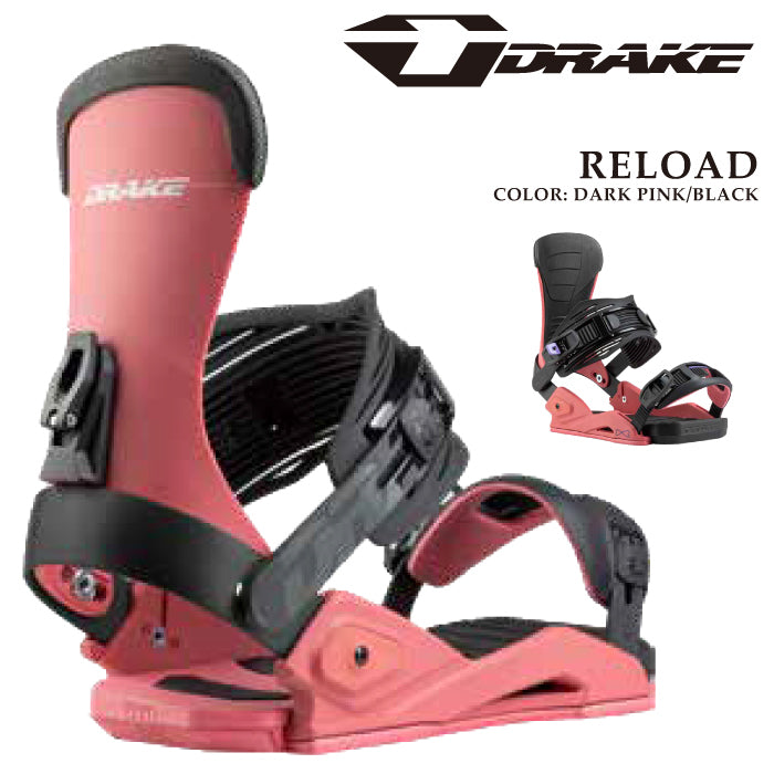 スノーボード ビンディング ドレイク DRAKE RELOAD Dark Pink/Black リロード ピンク ブラック バインディング