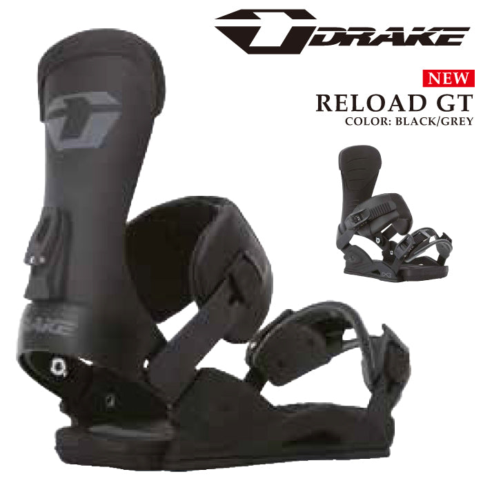 スノーボード ビンディング ドレイク DRAKE RELOAD GT Black/Grey リロード ジーティ ブラック グレー バインディング メンズ 24-25 日本正規品