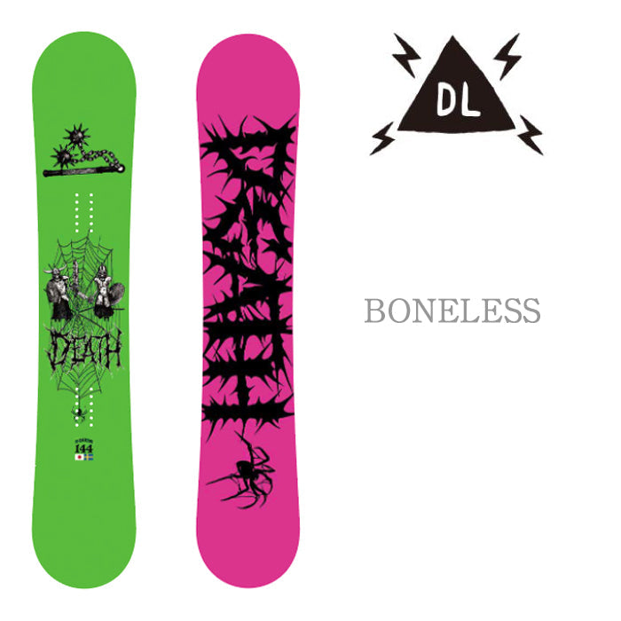 DEATH LABEL 24-25 BONELESS  デスレーベル ドメスティックブランド 国内生産 ボーンレス オールラウンド フリースタイル ダブルキャンバー グラトリ ラントリ ナックルハック パーク 地形 カービング スノーボード メンズ