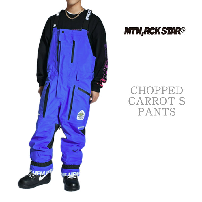 MTN,ROCK STAR CHOPPED CARROT S PANTS 24-25 スノーボード ウェア マウンテンロックスター ビブパンツ カービング グラトリ ラントリ バックカントリー パウダー レディース メンズ ユニセックス