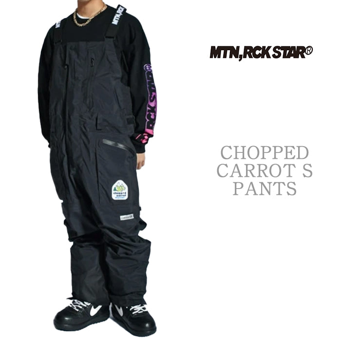 早期予約受付中 MTN,ROCK STAR CHOPPED CARROT S PANTS ANTHRACITE 24-25 スノーボード ウェア マウンテンロックスター ビブパンツ カービング グラトリ ラントリ バックカントリー パウダー レディース メンズ ユニセックス