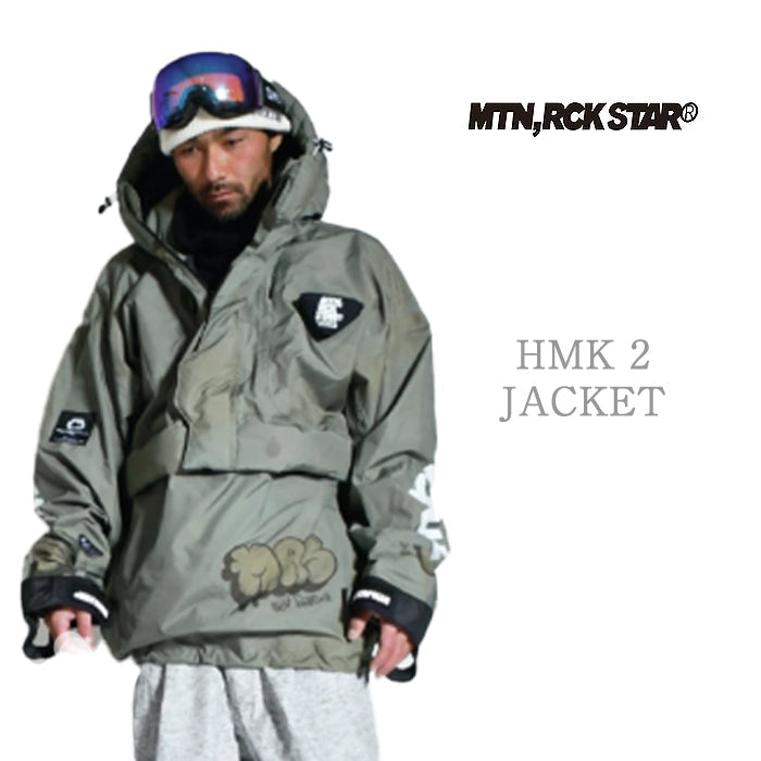 MTN,ROCK STAR HMK 2 JACKET 24-25 スノーボード ウェア マウンテンロックスター ハルマキジャケット アノラック プルオーバージャケット カービング グラトリ ラントリ バックカントリー パウダー レディース メンズ ユニセックス