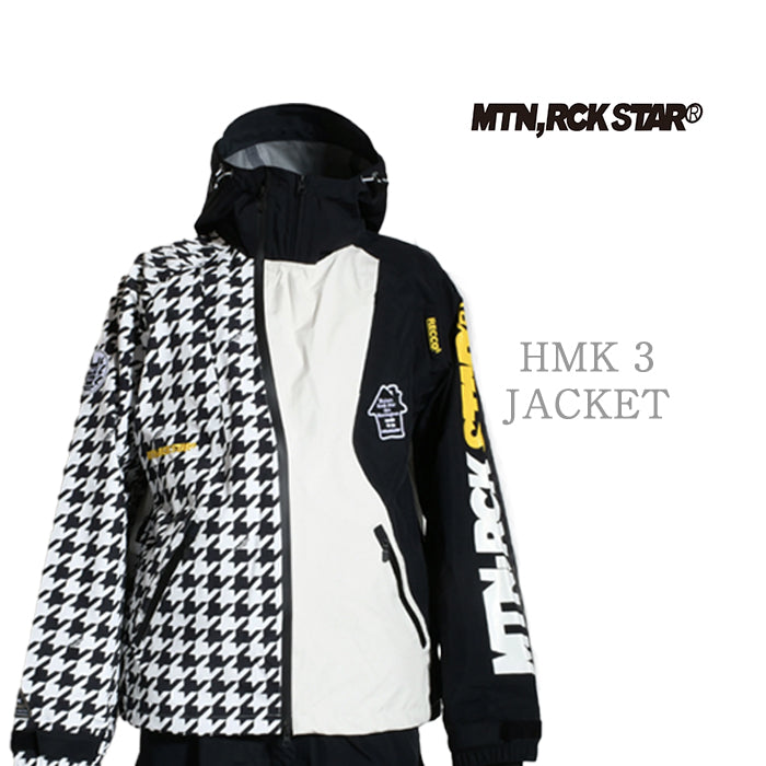 早期予約受付中 MTN,ROCK STAR HMK 3 JACKET HOUNDSTOOTH 24-25 スノーボード ウェア マウンテンロックスター ハルマキジャケット カービング グラトリ ラントリ バックカントリー パウダー レディース メンズ ユニセックス