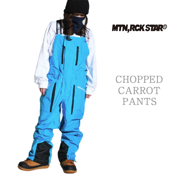 MTN,ROCK STAR CHOPPED CARROT PANTS 24-25 スノーボード ウェア マウンテンロックスター ビブパンツ カービング グラトリ ラントリ バックカントリー パウダー レディース メンズ ユニセックス