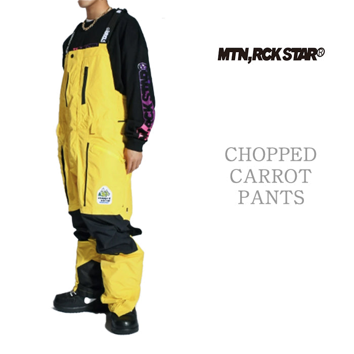 早期予約受付中 MTN,ROCK STAR CHOPPED CARROT PANTS DANDELION 24-25 スノーボード ウェア マウンテンロックスター ビブパンツ カービング グラトリ ラントリ バックカントリー パウダー レディース メンズ ユニセックス