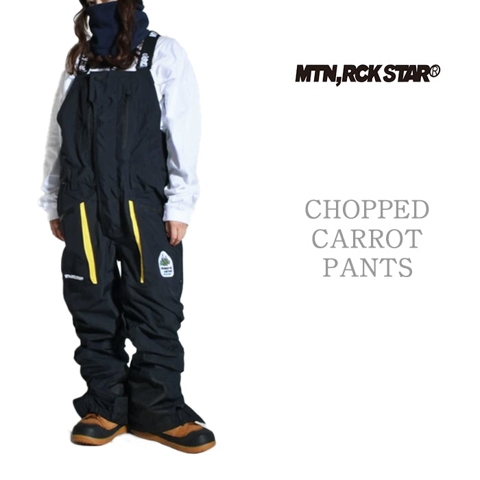 早期予約受付中 MTN,ROCK STAR CHOPPED CARROT PANTS ANTHRACITE 24-25 スノーボード ウェア マウンテンロックスター ビブパンツ カービング グラトリ ラントリ バックカントリー パウダー レディース メンズ ユニセックス