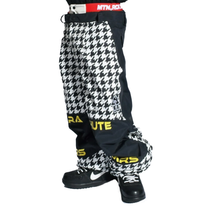 早期予約受付中 MTN,ROCK STAR PARACHUTE PANTS HOUNDSTOOTH 24-25 スノーボード ウェア マウンテンロックスター カービング グラトリ ラントリ バックカントリー パウダー レディース メンズ ユニセックス