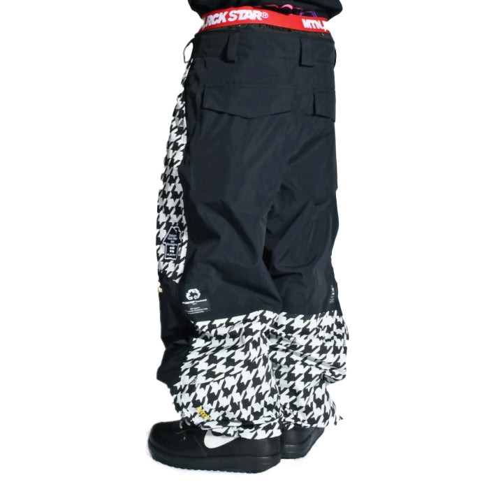 早期予約受付中 MTN,ROCK STAR PARACHUTE PANTS HOUNDSTOOTH 24-25 スノーボード ウェア マウンテンロックスター カービング グラトリ ラントリ バックカントリー パウダー レディース メンズ ユニセックス