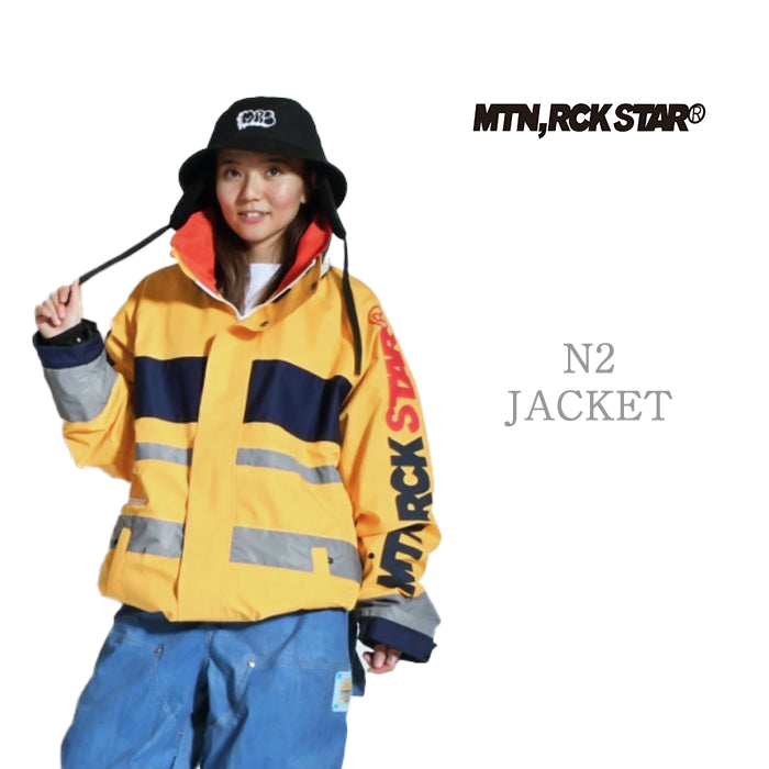 早期予約受付中 MTN,ROCK STAR N2 JACKET YELLOW 24-25 スノーボード ウェア マウンテンロックスター カービング グラトリ ラントリ バックカントリー パウダー レディース メンズ ユニセックス