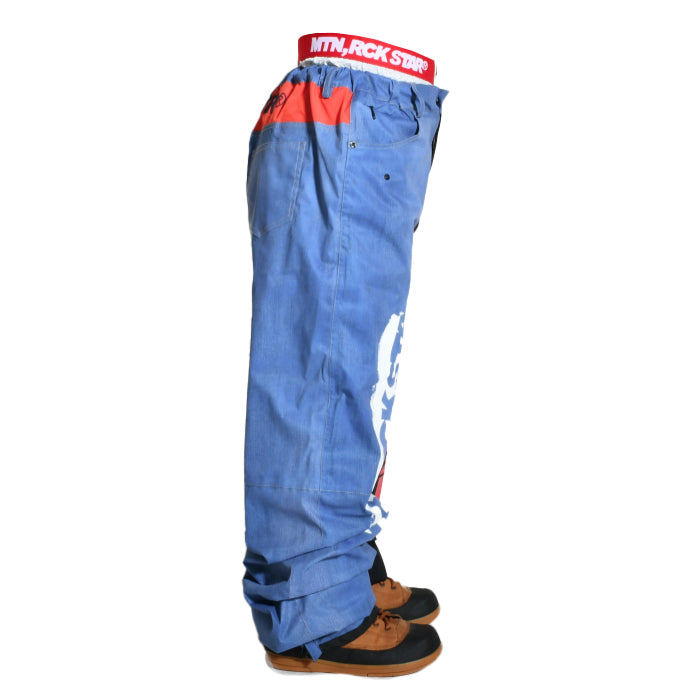 早期予約受付中 MTN,ROCK STAR N2 PANTS INDIGO 24-25 スノーボード ウェア マウンテンロックスター カービング グラトリ ラントリ バックカントリー パウダー レディース メンズ ユニセックス