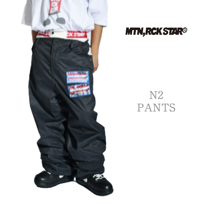 早期予約受付中 MTN,ROCK STAR N2 PANTS BLACK DENIM 24-25 スノーボード ウェア マウンテンロックスター カービング グラトリ ラントリ バックカントリー パウダー レディース メンズ ユニセックス