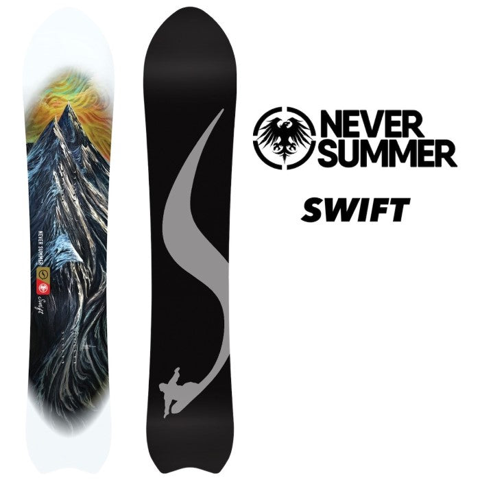 NEVERSUMMER SWIFT 24-25 早期予約 ネバーサマー 自社工場 オールマウンテン フリースタイル トリプルキャンバー ダブルキャンバー カービング パウダー バックカントリー スノーボード ユニセックス メンズ レディース