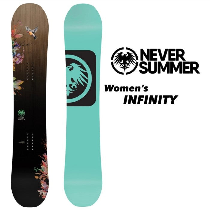 NEVERSUMMER Women's INFINITY 24-25 早期予約 ネバーサマー 自社工場 オールマウンテン フリースタイル トリプルキャンバー ダブルキャンバー カービング パウダー バックカントリー スノーボード ユニセックス メンズ レディース