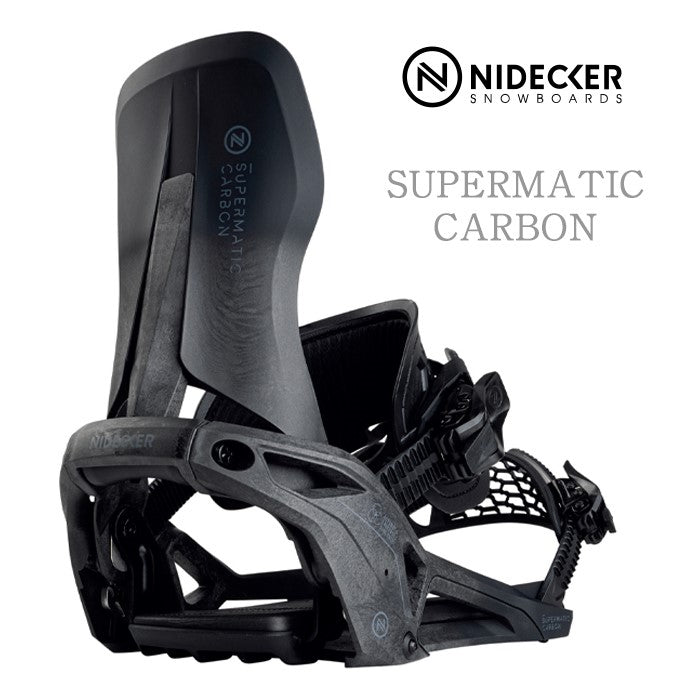 NIDECKER SUPERMATIC - CARBON 24-25 早期予約 ナイデッカー バインディング スーパーマティック ドロップイン リアエントリー オールマウンテン カービング パウダー バックカントリー フリースタイル  グラトリ ラントリ スノーボード メンズ レディース