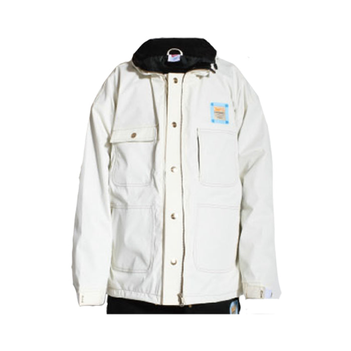 早期予約受付中 PLAN B PROJECT WORKER JACKET OFF WHITE 24-25 スノーボード ウェア プランビー マウンテンロックスター ワーカージャケット カービング グラトリ ラントリ バックカントリー パウダー メンズ レディース ユニセックス