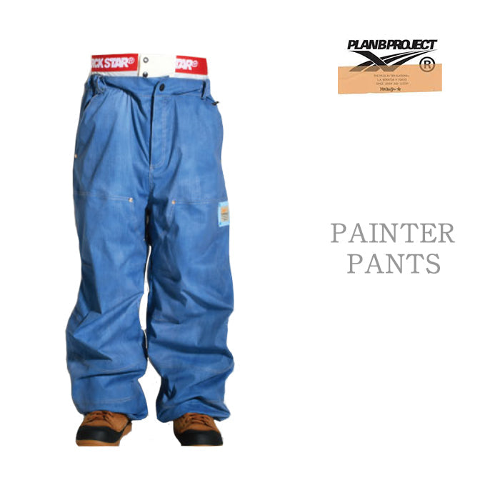 早期予約受付中 PLAN B PROJECT PAINTER PANTS INDIGO 24-25 スノーボード ウェア プランビー マウンテンロックスター ペインターパンツ カービング グラトリ ラントリ バックカントリー パウダー メンズ レディース ユニセックス