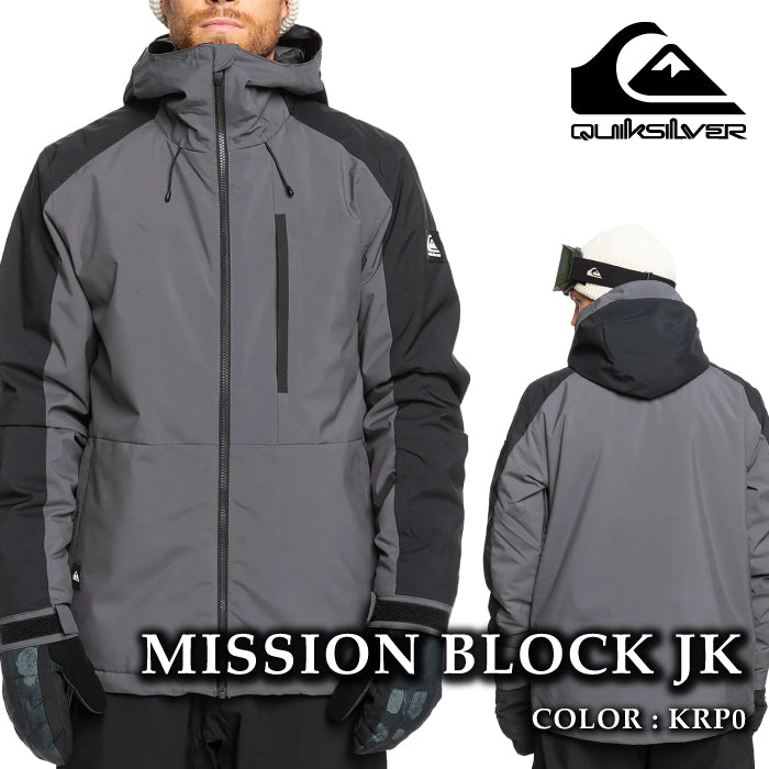 スノーボード ウェア ジャケット クイックシルバー QUIKSILVER MISSION BLOCK JK KRP0 メンズ レディース 24-25 日本正規品