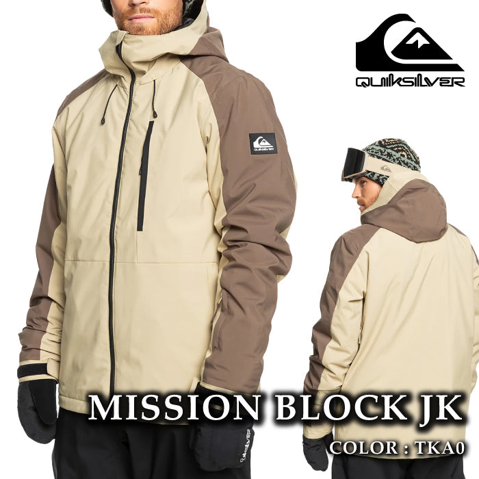 スノーボード ウェア ジャケット クイックシルバー QUIKSILVER MISSION BLOCK JK TKA0 メンズ レディース 24-25 日本正規品