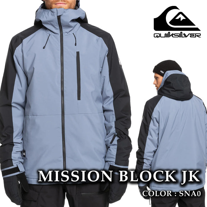 スノーボード ウェア ジャケット クイックシルバー QUIKSILVER MISSION BLOCK JK SNA0 メンズ レディース 24-25 日本正規品