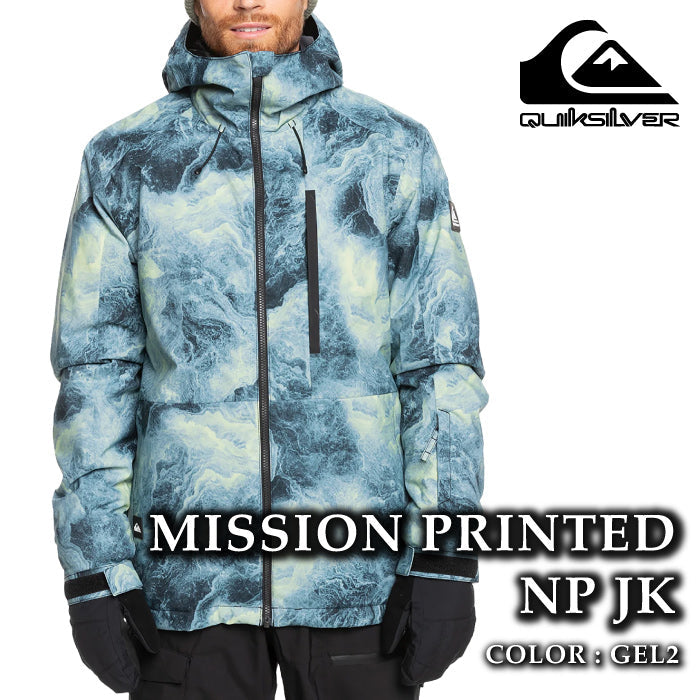 スノーボード ウェア ジャケット クイックシルバー QUIKSILVER MISSION PRINTED JK GEL2 メンズ レディース 24-25 日本正規品