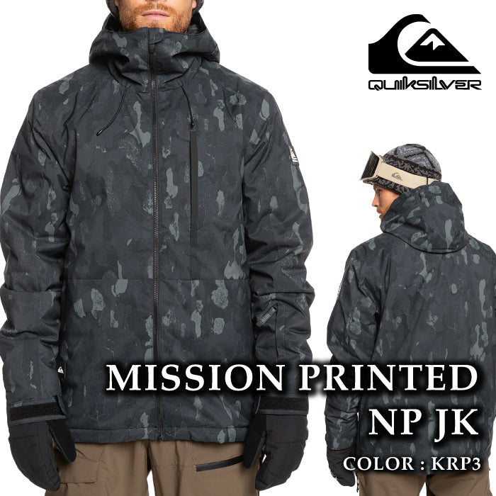 スノーボード ウェア ジャケット クイックシルバー QUIKSILVER MISSION PRINTED JK KRP3 メンズ レディース 24-25 日本正規品