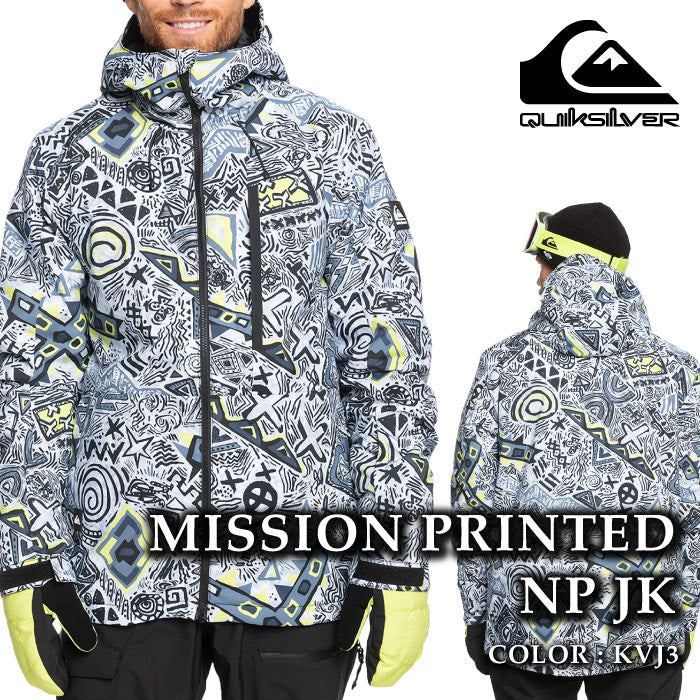 スノーボード ウェア ジャケット クイックシルバー QUIKSILVER MISSION PRINTED JK KVJ3 メンズ レディース 24-25 日本正規品