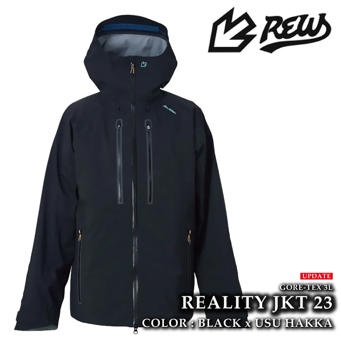 スノーボード ウェア ジャケット アールイーダブリュー REW REALITY JKT 23 BLACK x USU HAKKA メンズ レディース 24-25 日本正規品