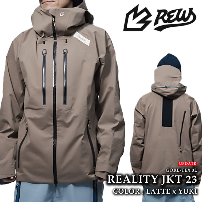 スノーボード ウェア ジャケット アールイーダブリュー REW REALITY JKT 23 LATTE x YUKI メンズ レディース 24-25 日本正規品