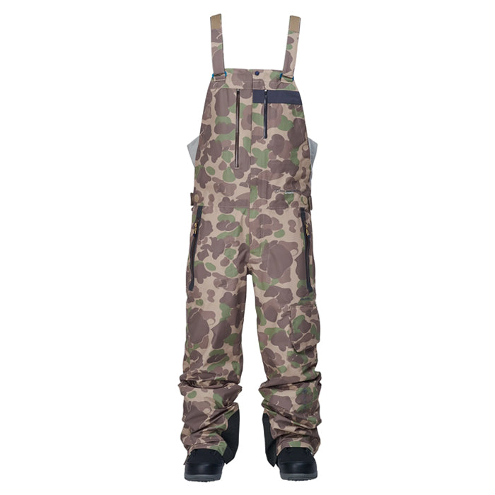 スノーボード ウェア ビブパンツ アールイーダブリュー REW REALITY BIB PANTS 23 DUCK CAMO x CHARCOAL メンズ レディース 24-25 日本正規品