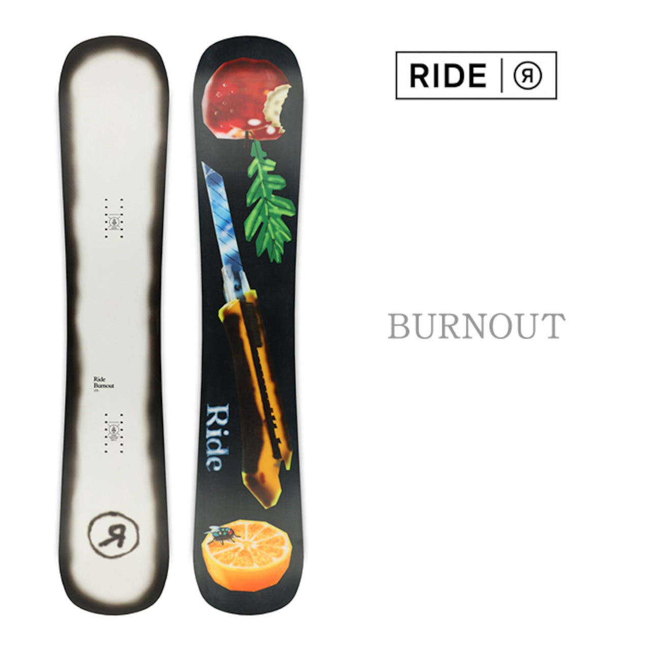 RIDE SNOWBOARDS 24-25 BURNOUT  ライド バーンアウト オールマウンテン フリースタイル ハイブリッドキャンバー カービング 地形 パウダー バックカントリー パーク スノーボード メンズ